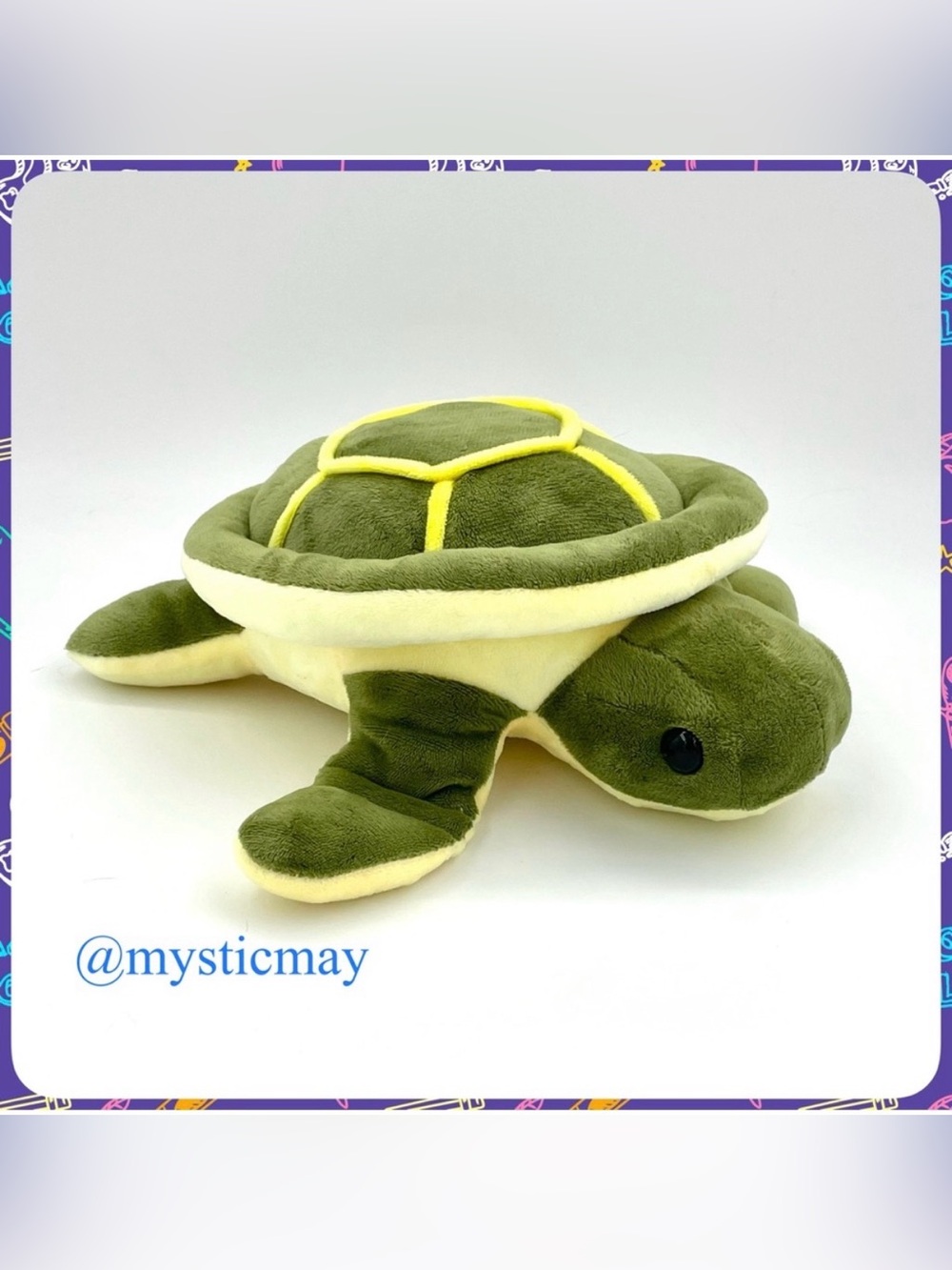 New Super Soft GREEN SEA TURTLE PLUSH Stuffed Animal 12 x 10 inch Ocean Creature